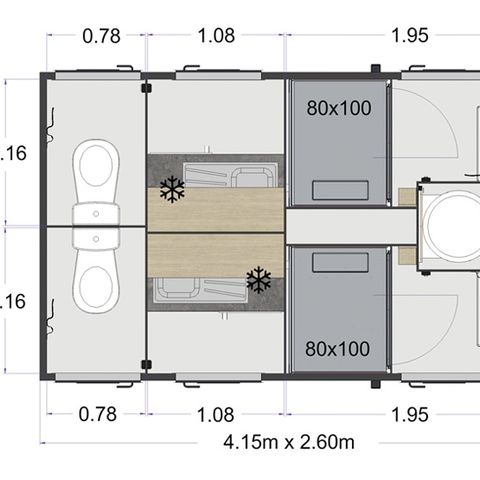 PIAZZOLA - Pacchetto piazzola premium (bagno con doccia, WC, angolo cottura) e terrazza coperta