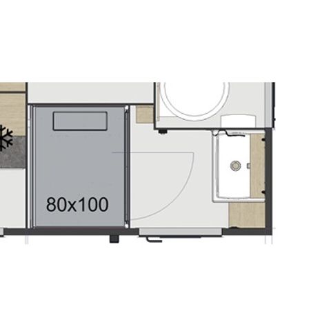 EMPLACEMENT - Forfait emplacement Premium (salle d'eau, WC, coin cuisine) et terrasse couverte