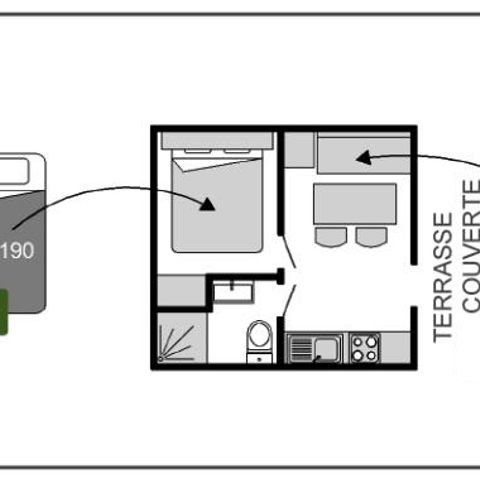 MOBILHEIM 4 Personen - 1 Zimmer