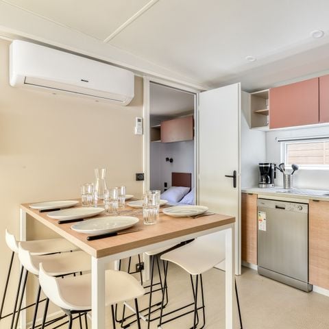 MOBILHOME 6 personnes - Premium | 3 Ch. | 6 Pers. | Terrasse surélevée | Clim.