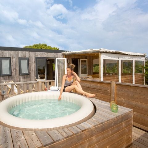 Stacaravan 5 personen - COTTAGE 5p 2bed PREMIUM JACUZZI