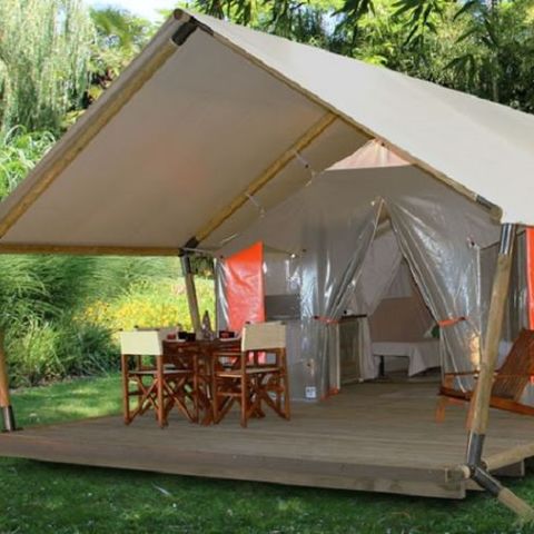 BungalowTent 5 personen - Massaï 2 kamers - zonder sanitair