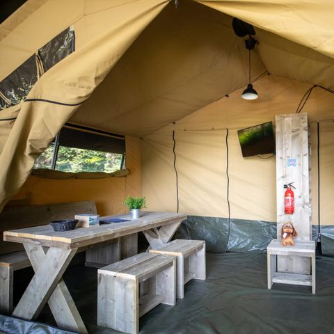 TENTE TOILE ET BOIS 6 personnes - Tente glamping Tournesol