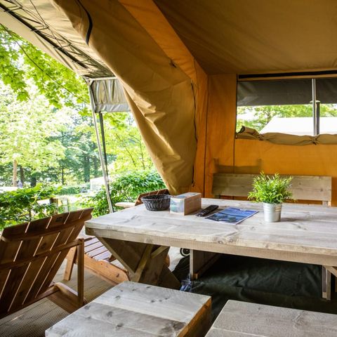 TENTE TOILE ET BOIS 6 personnes - Tente glamping Tournesol