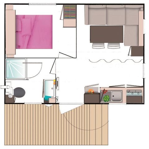 MOBILHOME 2 personas - Mobil-home 'Ciel' 21m