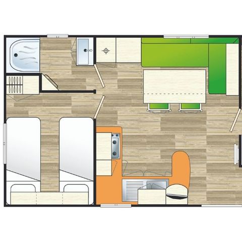 MOBILE HOME 6 people - Evasion 2 bedrooms - TV