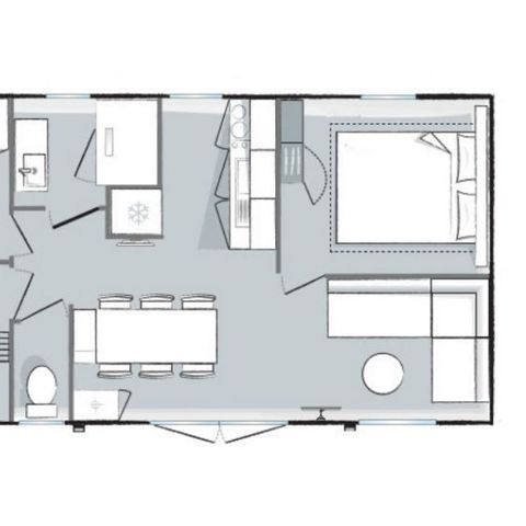 MOBILHEIM 6 Personen - Mahana 6 Personen 3 Zimmer 32m²