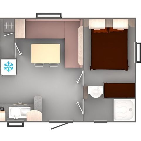 CASA MOBILE 4 persone - Cocoon per 4 persone 2 camere da letto 23m² (23m²)