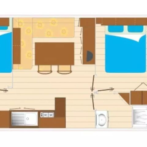 MOBILE HOME 6 people - 3 Rooms 6 People + TV