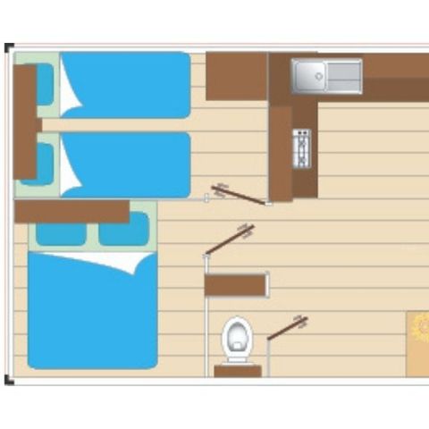 MOBILHOME 4 personas - Capullo para 4 personas 2 habitaciones 21m² (21m²)