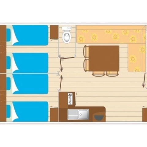 MOBILHOME 6 personnes - Loisir 6 personnes 3 chambres 30m²