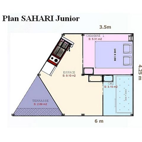 SafariZelt 4 Personen - LODGE SAHARI (ohne Sanitäranlagen)