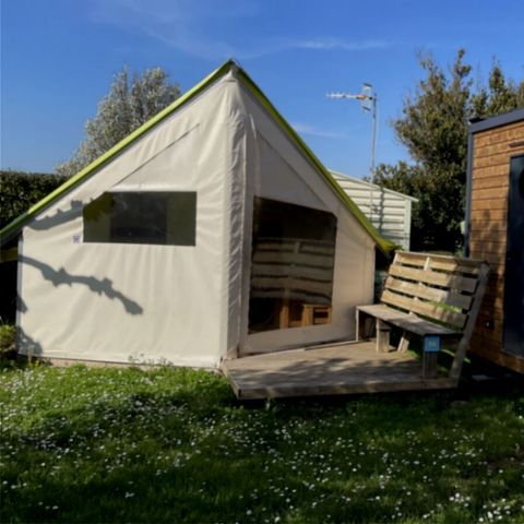 TENTE TOILE ET BOIS 4 personnes - LODGE SAHARI (sans sanitaires)