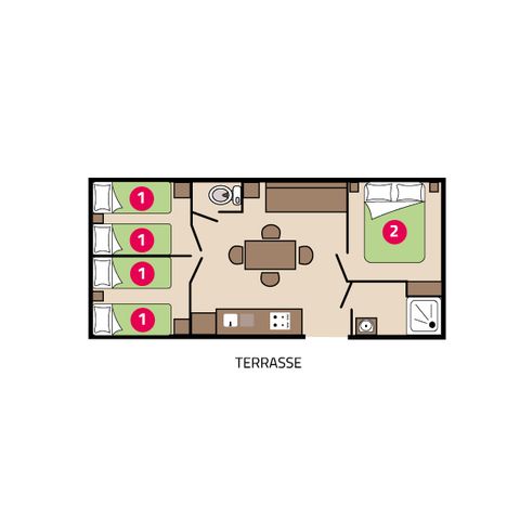 MOBILHOME 6 personas - Familia 6 personas