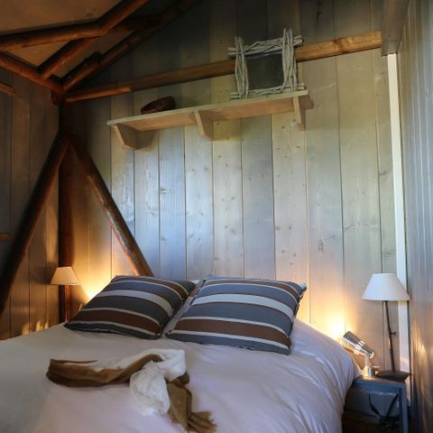 CANVAS AND WOOD TENT 4 people - CABANE LODGE CONFORT on stilts +