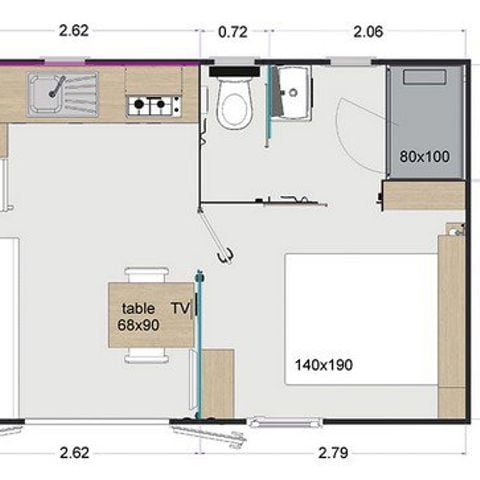 MOBILHOME 2 personas - El dúo