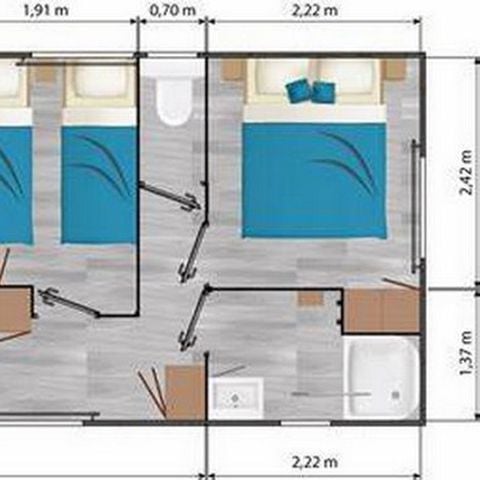 Stacaravan 4 personen - De Basis Zeezicht