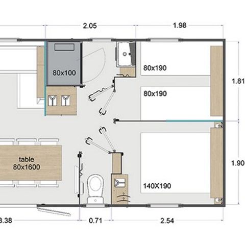 MOBILHOME 8 personas - Casa rural - Quatro