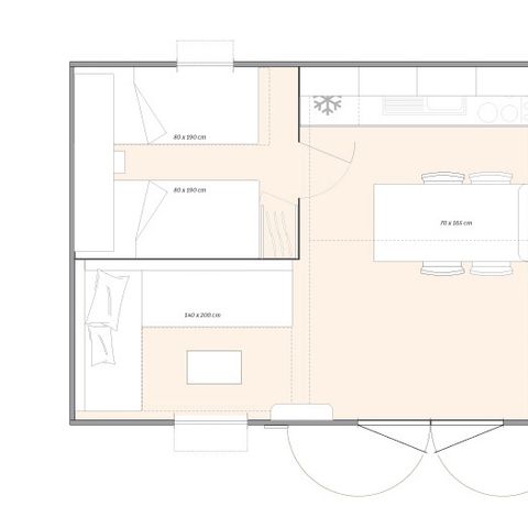 MOBILHEIM 4 Personen - LILA