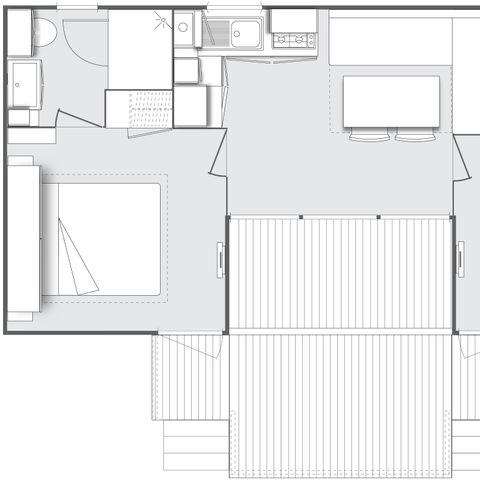 MOBILE HOME 6 people - Comfort 2 bedrooms + 2 bathrooms