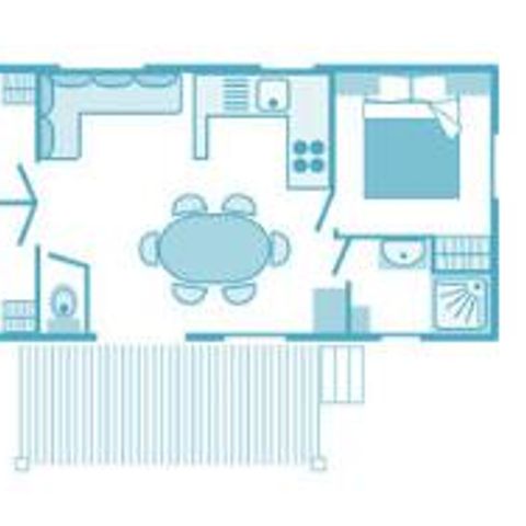 MOBILHOME 7 personas - 3 habitaciones / COMFORT CLIM