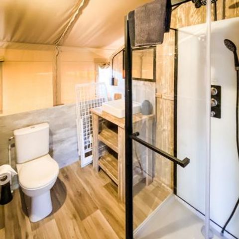 Safaritent 5 personen - Premium lodgetent met sanitair voor 5 personen