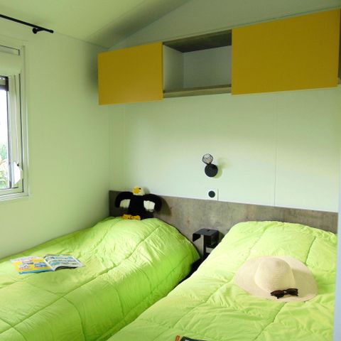 MOBILHEIM 5 Personen - Bleu Lagon Duo Confort 3 Zimmer 5 Personen Klimatisiert + TV