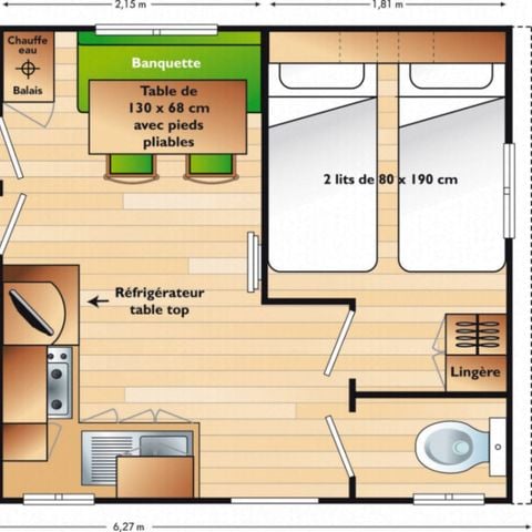 MOBILE HOME 4 people - Air-conditioned FAMILY mobile home