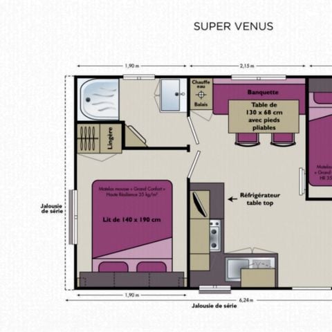 MOBILE HOME 4 people - Air-conditioned FAMILY mobile home