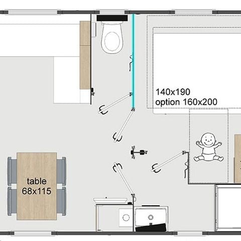 CASA MOBILE 6 persone - Presta+ 30m² (30m²)