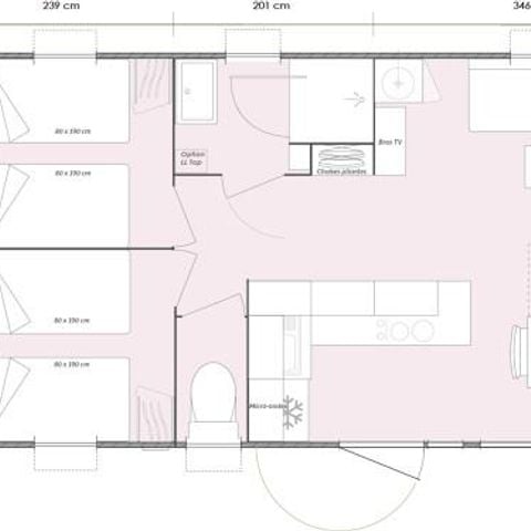 MOBILHOME 6 personnes - Prestige  2 SdB, 1 Jacuzzi