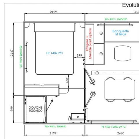 MOBILE HOME 6 people - Homeflower Premium 33 m² 3 bedrooms Air conditioning, Tv, dishwasher