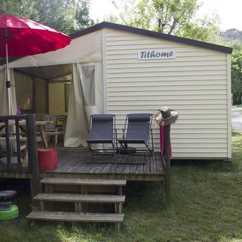 STACARAVAN 4 personen - Standaard Tithome 21m² (zonder sanitair) + terras 10m².