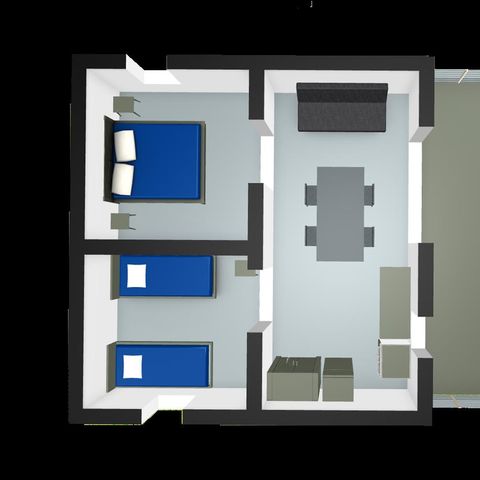 Bungalowzelt 4 Personen - Funflower Standard 20 m² ohne Sanitäranlagen