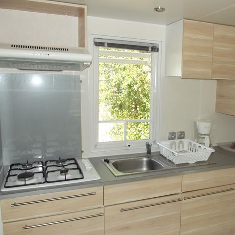 MOBILE HOME 4 people - Comfort 4p (27m²) with covered terrace, 2 bedrooms, air conditioned