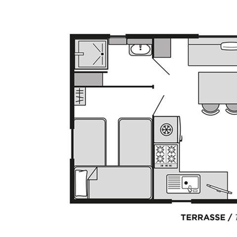 MOBILHOME 5 personnes - Florès CLASSIC climatisé