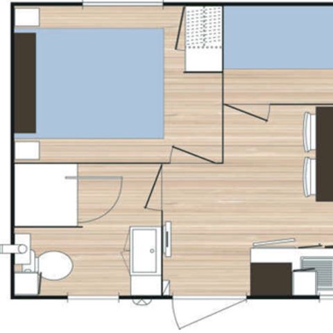 MOBILHOME 4 personas - Le Herlin 2/4 personas