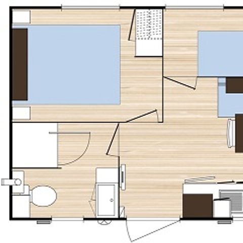 MOBILHOME 4 personas - Le Herlin 2/4 personas