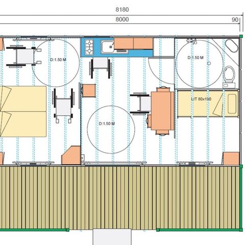 MOBILHOME 4 personas - Casa rural "Le Menhir