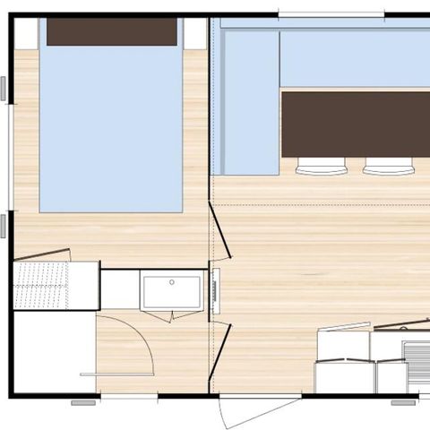 MOBILHOME 6 personnes - 4 Pièces 6 Personnes Climatisé + TV