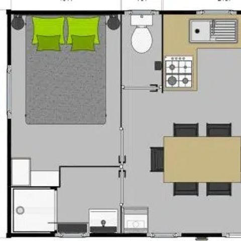 CASA MOBILE 5 persone - Casa mobile Grand Confort - 28m² - 2 camere da letto