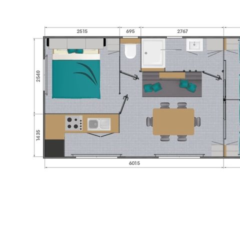 MOBILHEIM 6 Personen - Loft Premium 33m² - Clim TV