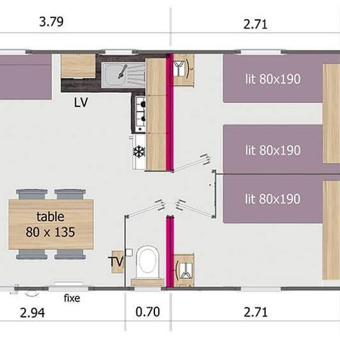 MOBILHEIM 5 Personen - FAMILIA