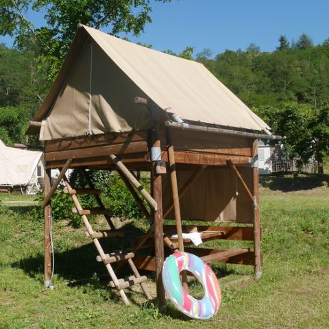 TENDA IN TELA E LEGNO 2 persone - Bivacco standard su palafitte -1hp