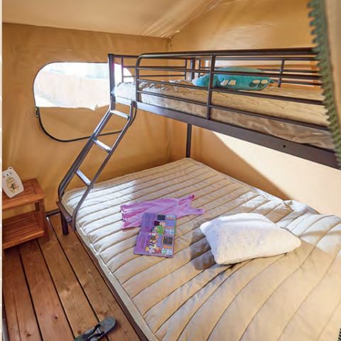 SAFARIZELT 4 Personen - Safari Bali 35m² - Komfort - 2 Schlafräume - Terrasse