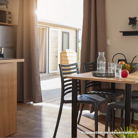 Stacaravan 5 personen - Homeflower Premium 26,5m² - 2 kamers + terras + TV + Airco + Linnen + Handdoeken