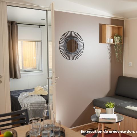 MOBILE HOME 5 people - Homeflower Premium 26,5m² - 2 bedrooms + terrace + TV + Air conditioning + Linen + Towels