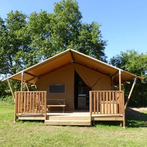 CANVAS AND WOOD TENT 6 people - Safari tent Grimaud