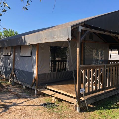 TIENDA DE LONA Y MADERA 4 personas - Tienda glamping Les Issambres