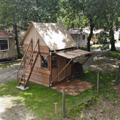 TENTE TOILE ET BOIS 2 personnes - BIVOUAC (Sans sanitaires) Animaux non admis